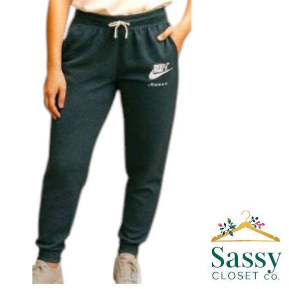 Nike Joggers Charcoal Heathered Track Pants Women’s Sz S Comfort Stretch EUC - Picture 1 of 6